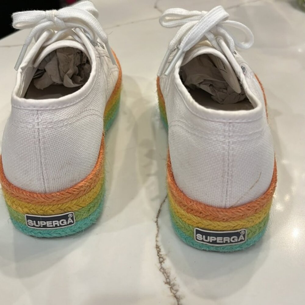 Superga Rainbow Platform Espadrilles Sneakers. Si… - image 2